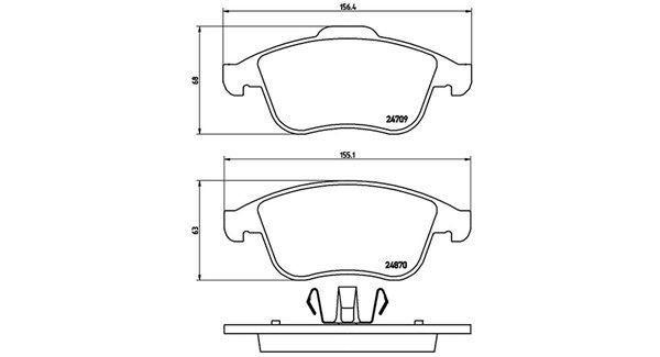 MAGNETI MARELLI stabdžių trinkelių rinkinys, diskinis stabdys 363700468045